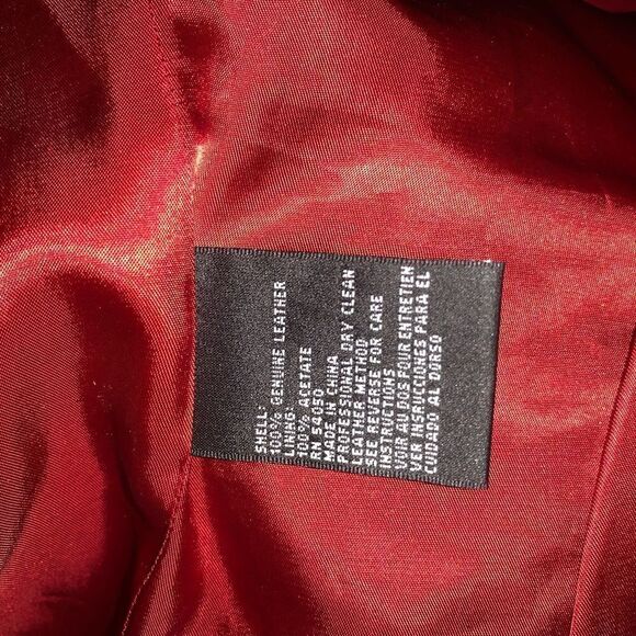 Kasper red leather jacket PS - Picture 6 of 7